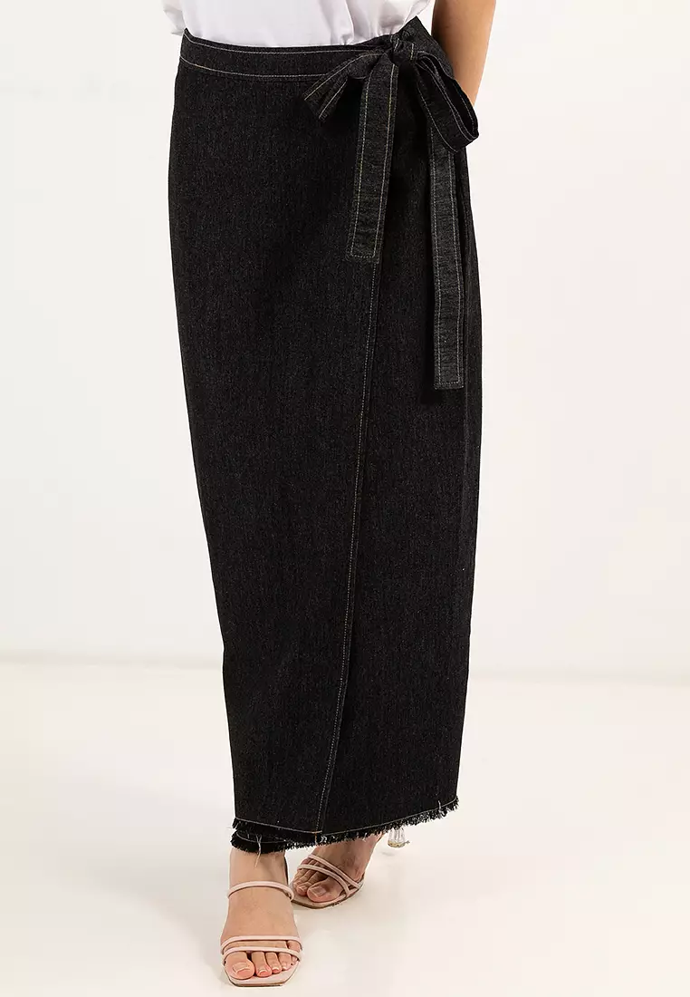 Midi Skirt Buy Denim Wrap Skirt Blue Denim Maxi Skirt Cotton On