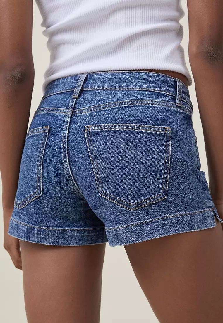 Mid rise jean on sale shorts