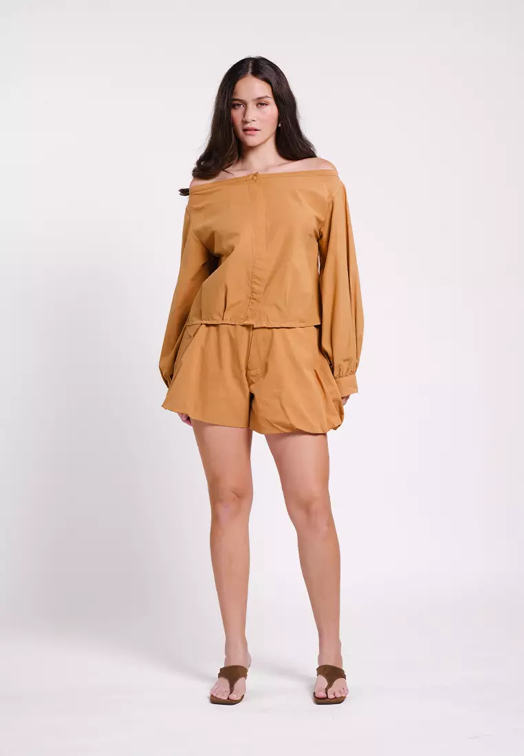 Bryony Long Sleeve Offshoulder Top