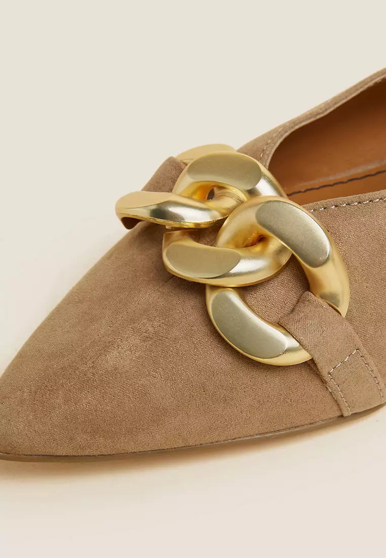 Jual Marks & Spencer Wide Fit Ankle Strap Flat Slingback Shoes Original