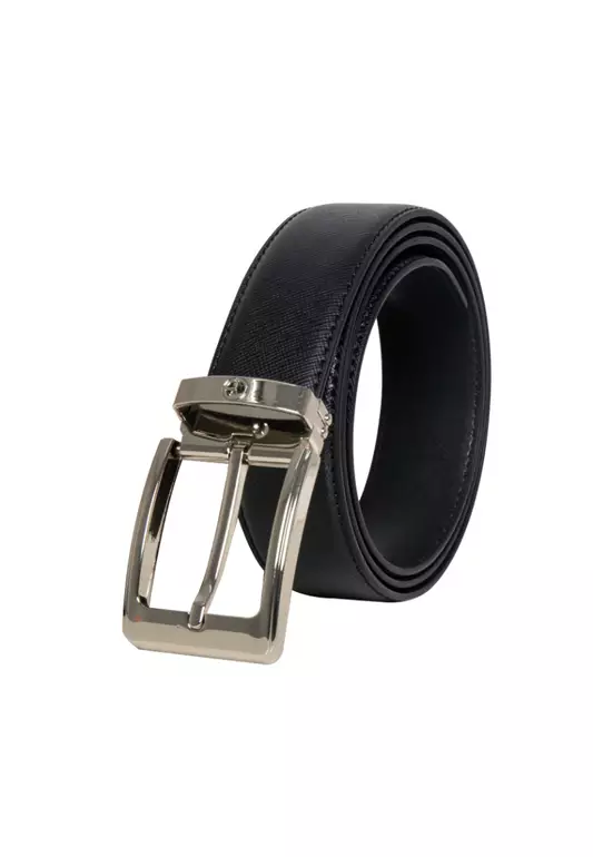 Goldlion Men Genuine Leather Pin Belt - Black