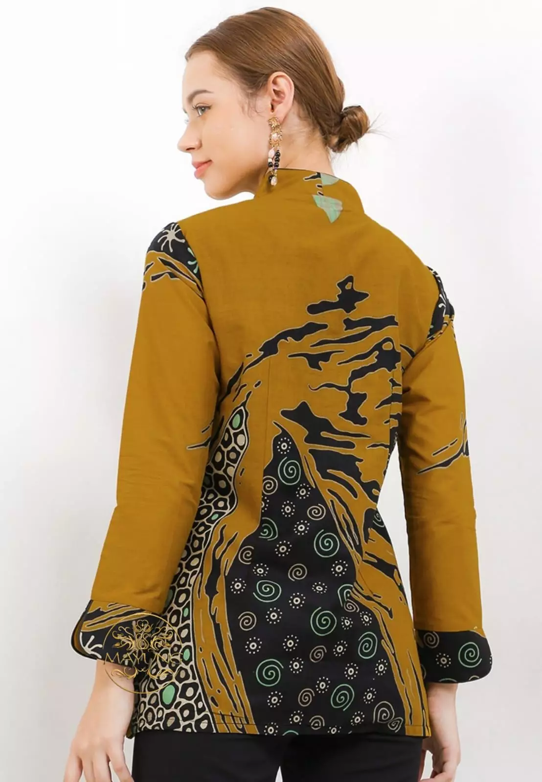 Blouse Batik Awandirga Kuning Premium Slimfit Elegant