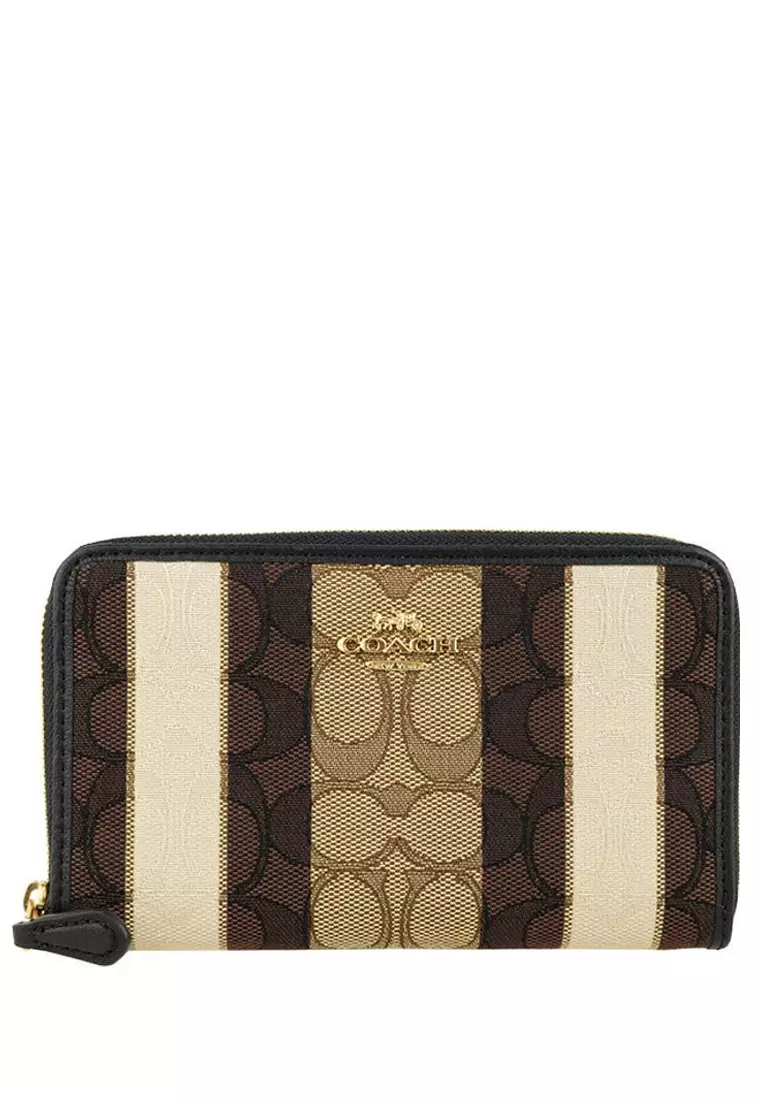 Buy Coach Coach Medium ID Zip Around Wallet In Signature Jacquard With