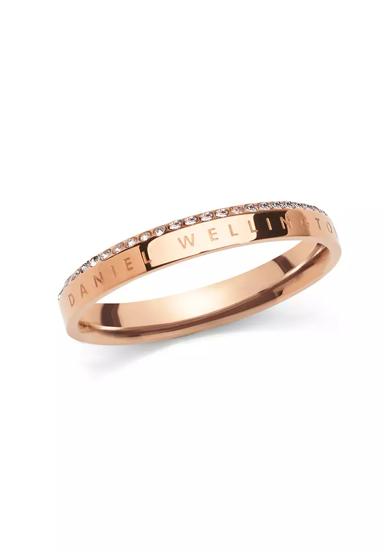 Classic Aura Ring Rose Gold Unisex Ring for women and men stainless steel crystal Ring DW Official Authentic Original