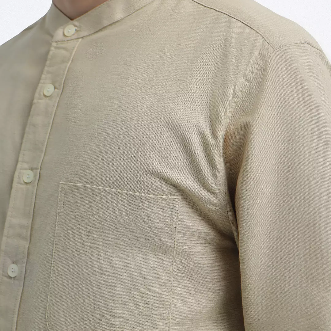 Platini Kemeja Pria Koko Shanghai Panjang Katun Beige 22065.28