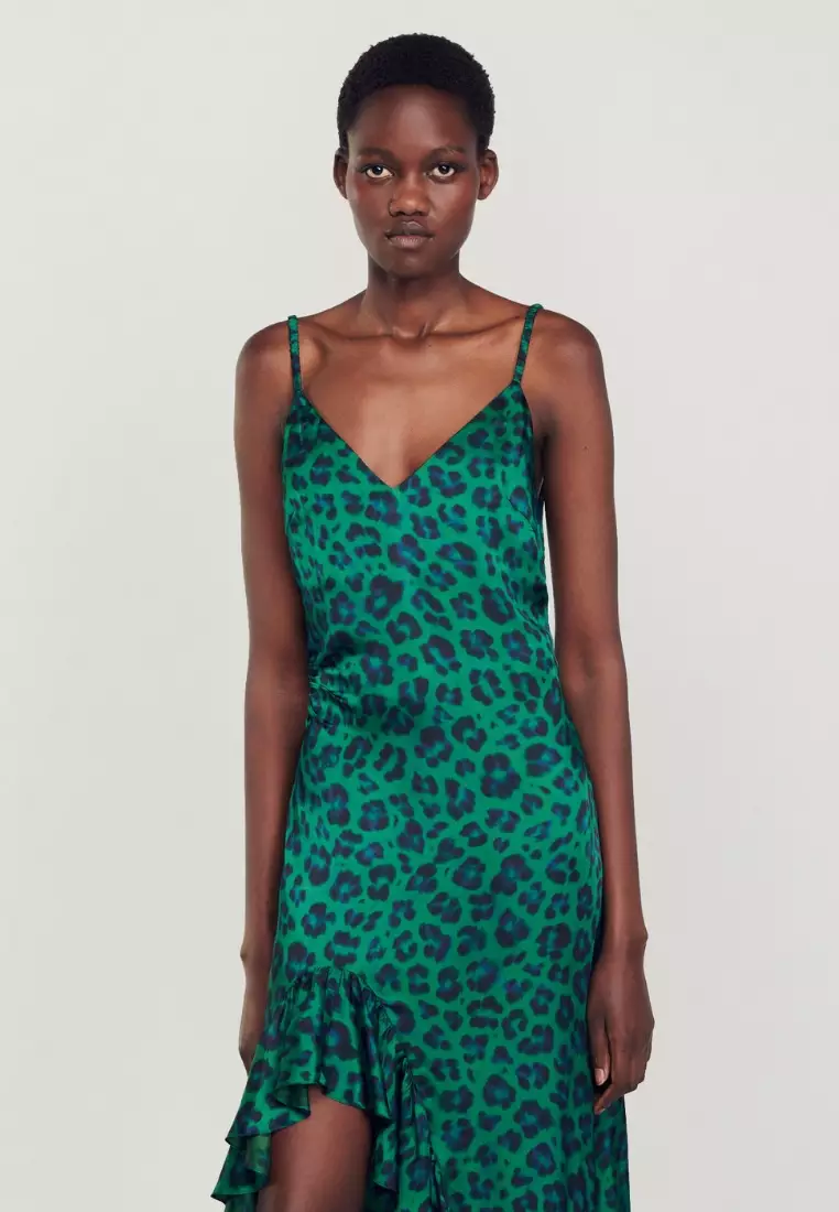 Leopard slit dress online