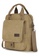 Jackbox brown 2 Style Canvas Bag Ipad Tablet Messenger Sling Bag Backpack 334 (Khaki) JA762AC51LTCMY_1