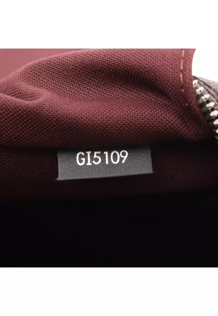 Pre-Loved Louis Vuitton PDV PM monogram macassar Briefcase Business bag PVC leather Brown black 2WAY