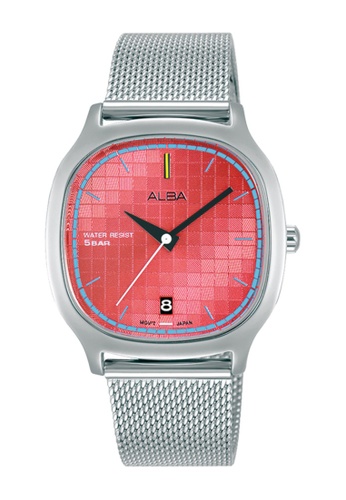 ALBA PHILIPPINES pink and silver Pink Dial Stainless Steel Mesh Bracelet AG8L03 Quartz Watch EF5BEACCA24E50GS_1