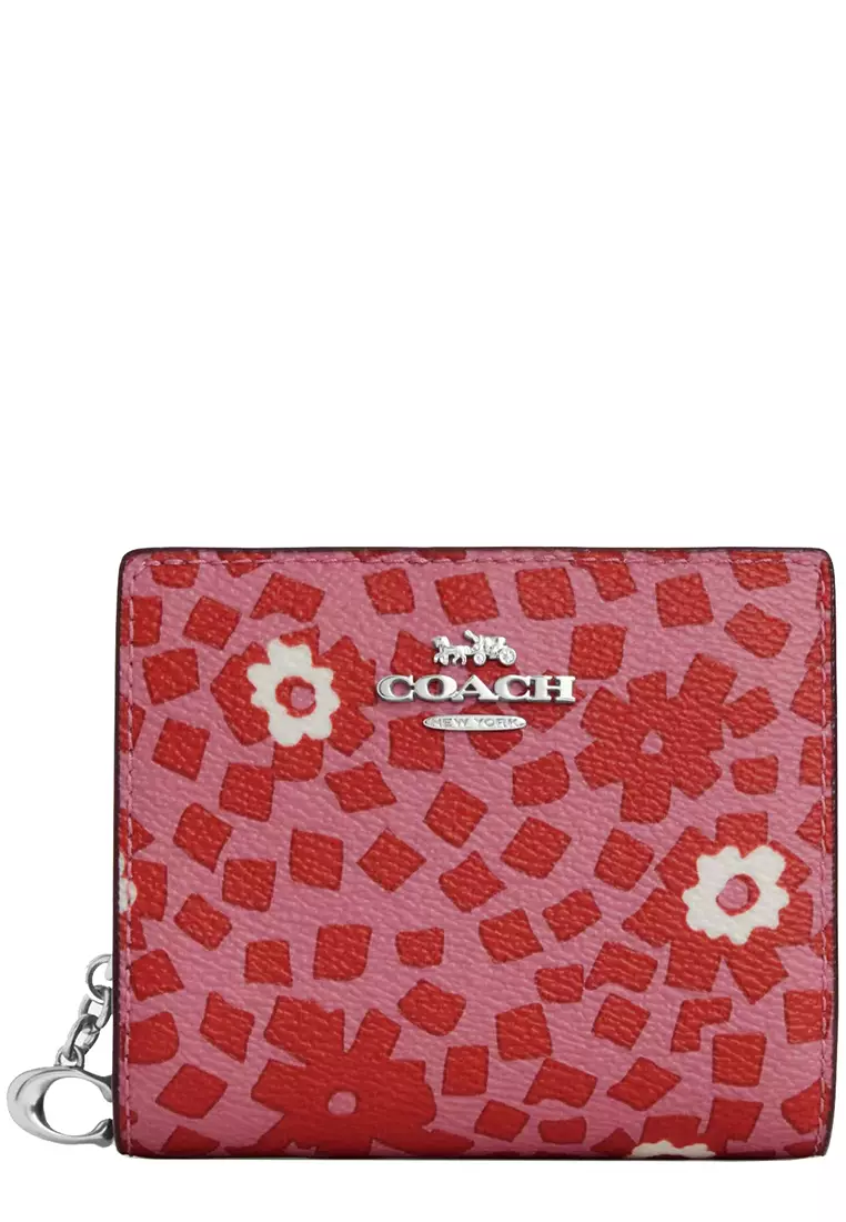 Buy Coach Snap Wallet With Floral Print Pink Multi CBO75 2025
