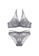 W.Excellence grey Premium Gray Lace Lingerie Set (Bra and Underwear) C050BUS2EEE189GS_1