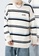 Twenty Eight Shoes white VANSA Unisex Simple Striped Knitted Pullover Sweater VCU-Kw4031 6951BAA50CF26BGS_2