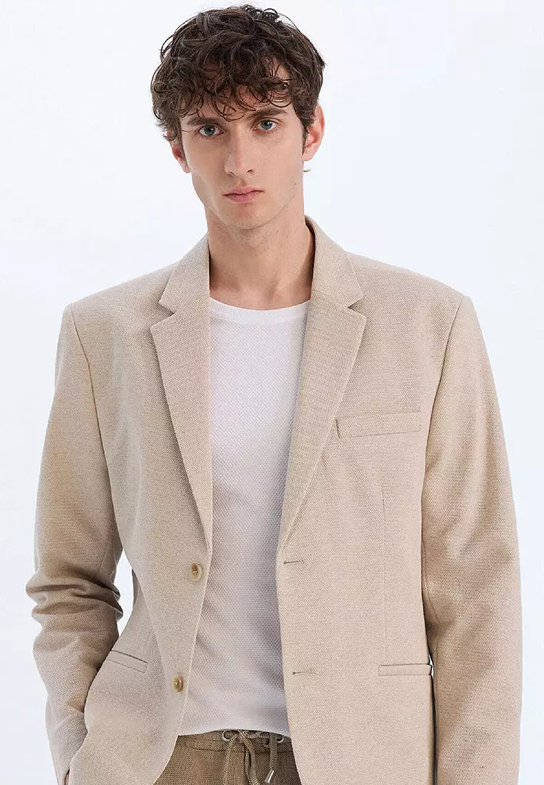 Slim Fit Lined Blazer