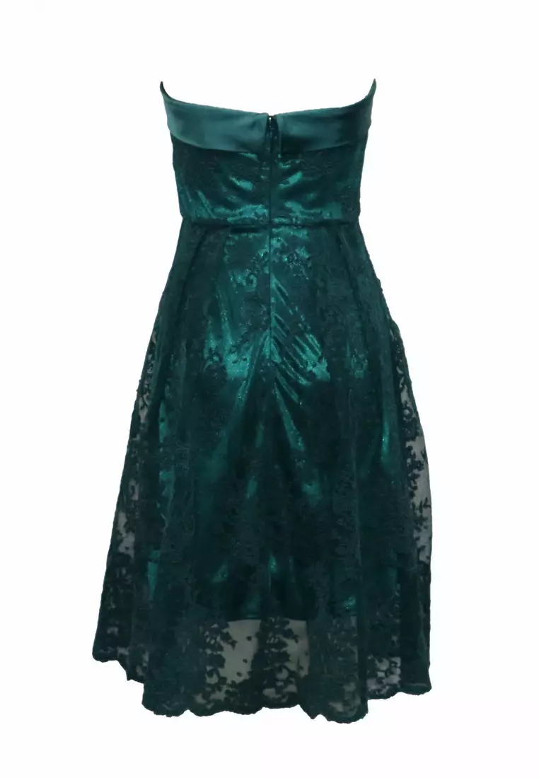 Modern Floral Lace Off-the-shoulder Cocktail Dress