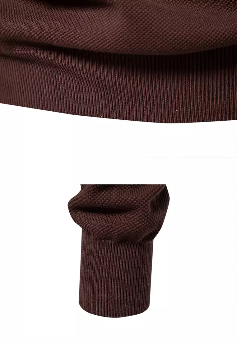 Contrast Stand Collar Knitwear AX-SW135
