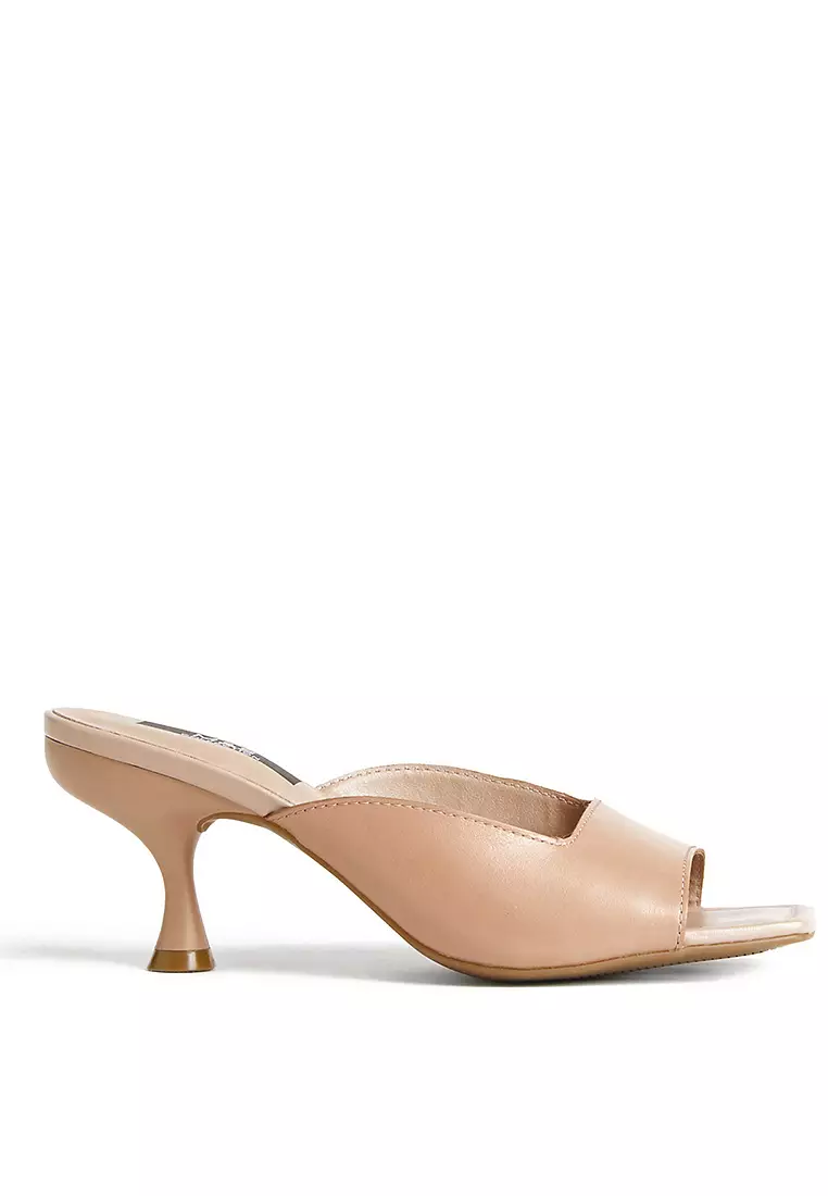 Jual Marks Spencer Wide Fit Leather Kitten Heel Mules Original
