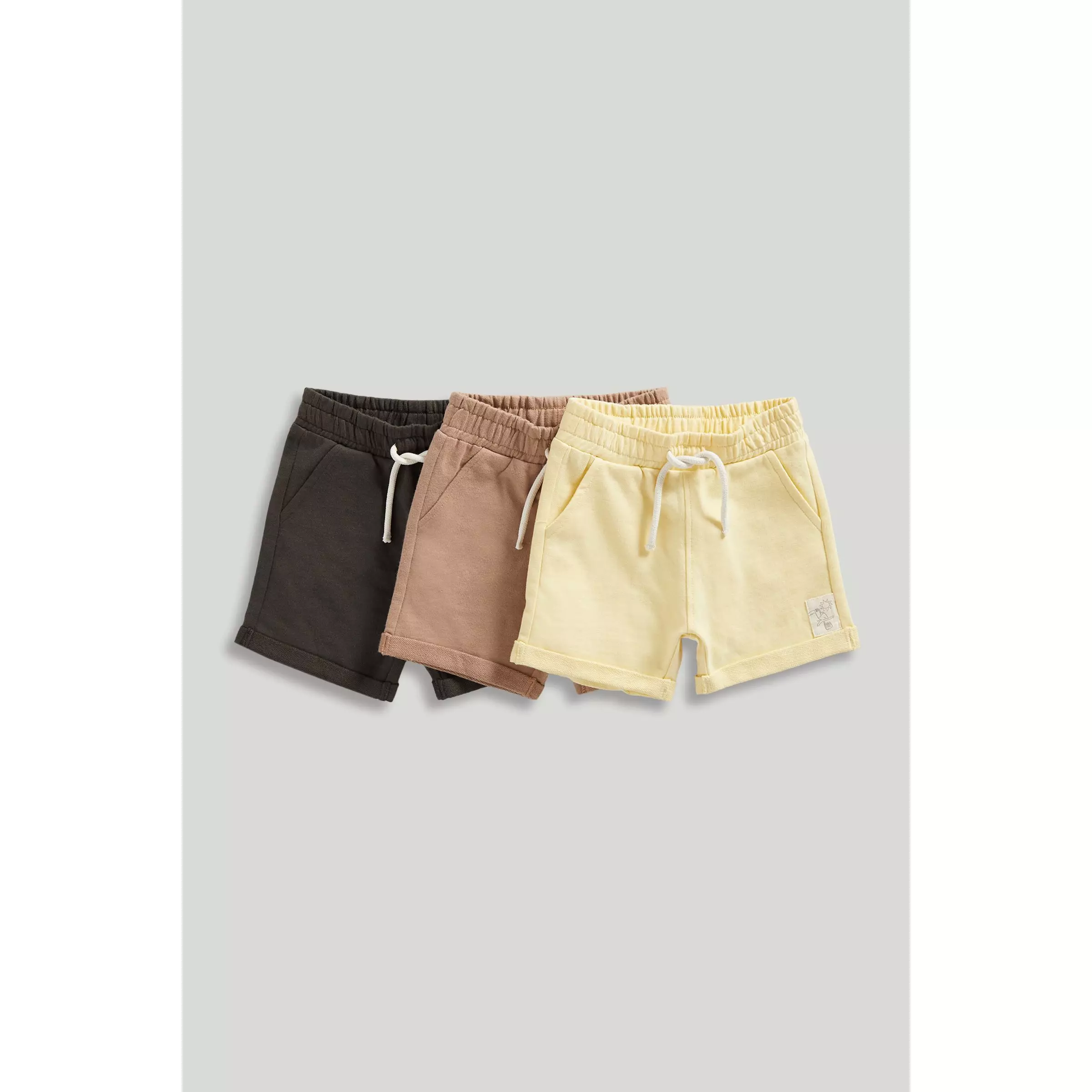 Mothercare Jersey Shorts - 3 Pack - Celana Pendek Bayi Laki-laki (Krem)