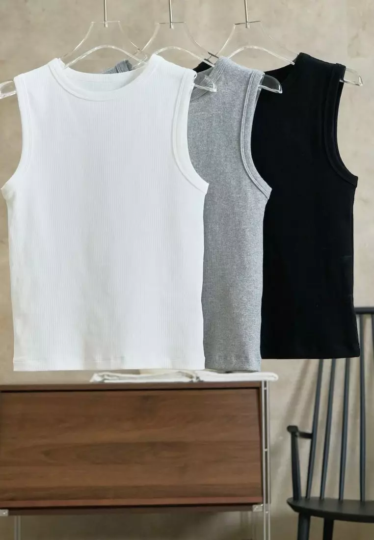 Racer back white clearance vest