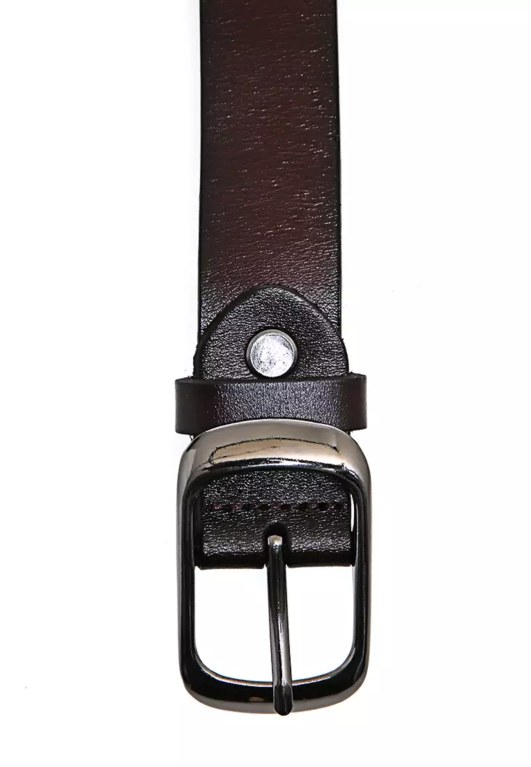 Fern Tali Ikat Pinggang Wanita Korean Fashion Material Kulit Leather ORIGINAL - Brown