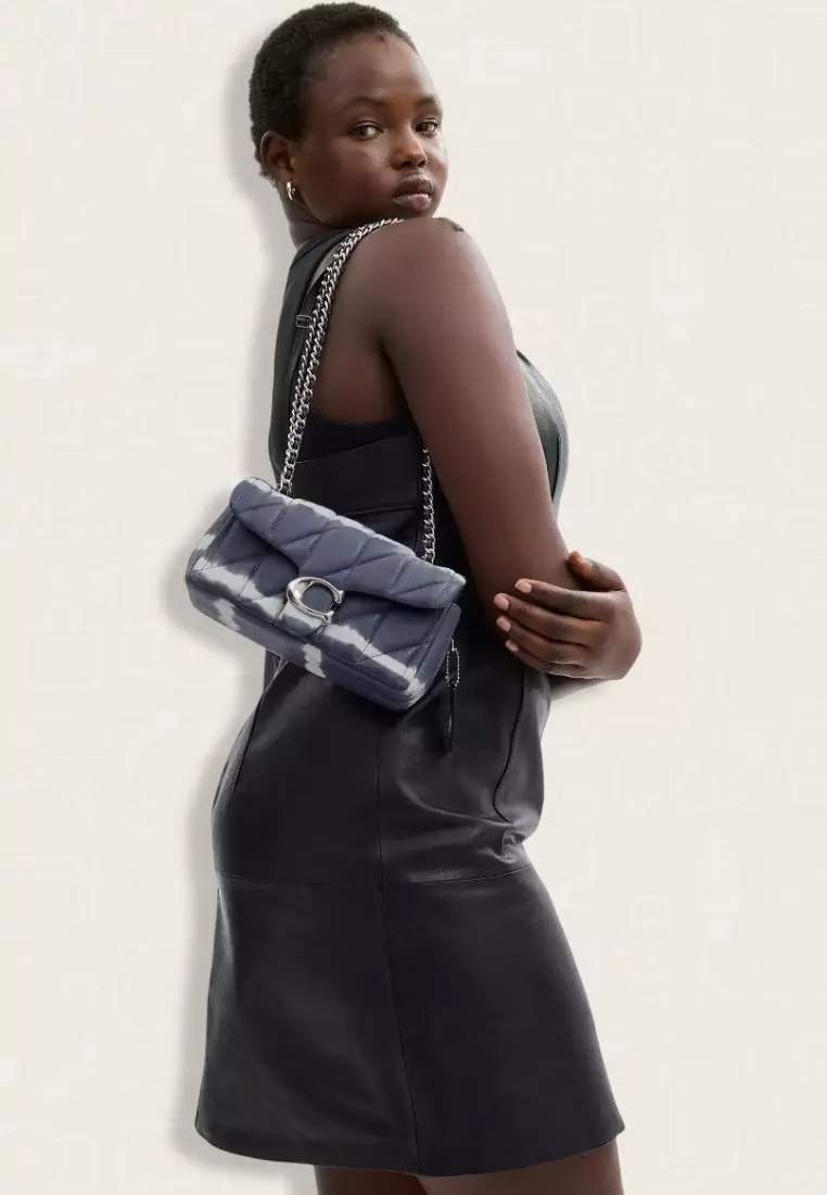 Coach Tabby Shoulder Bag 20 With Quilting And Tie-Dye Midnight Navy