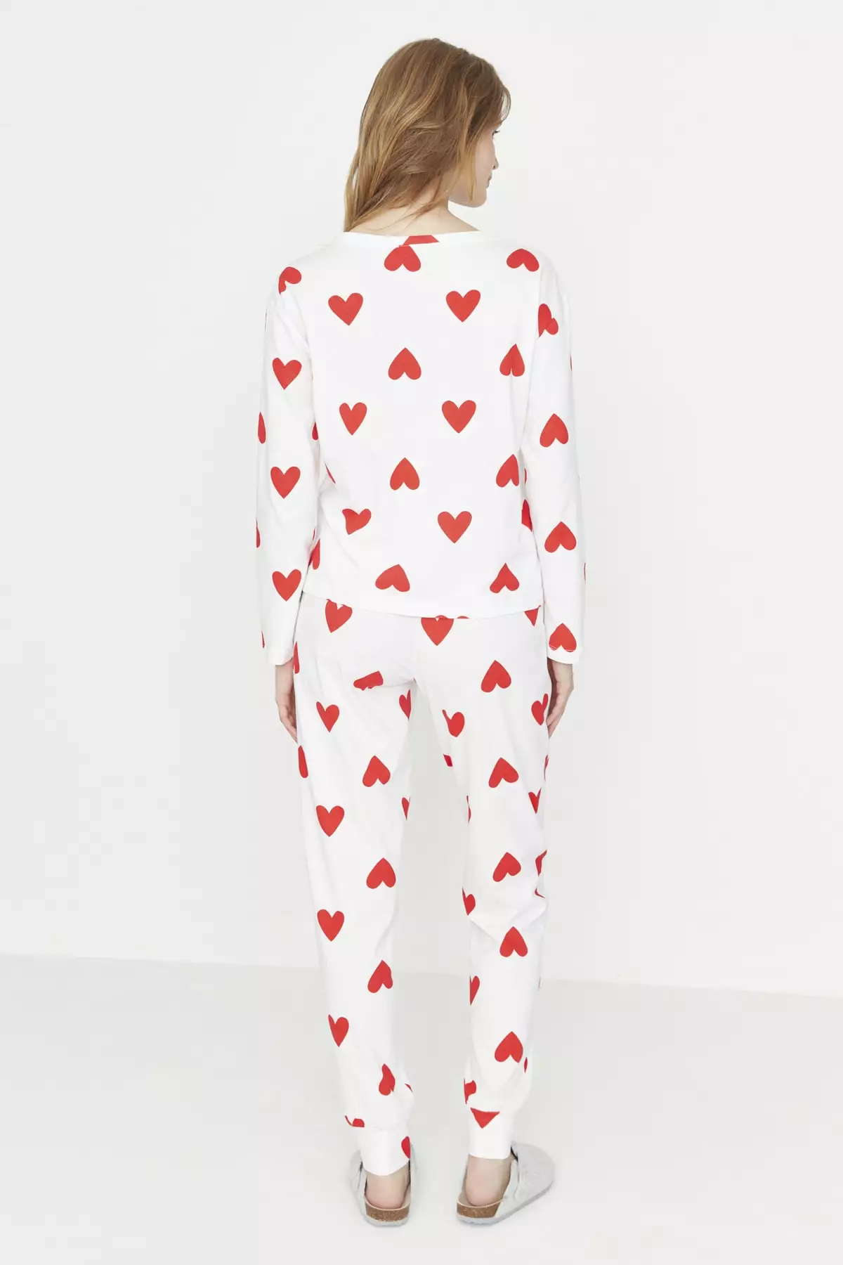 Heart Printed Pajamas Set