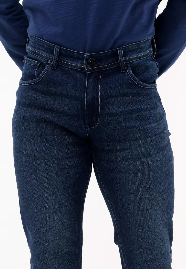 Denim Long Slim Tapered Jeans