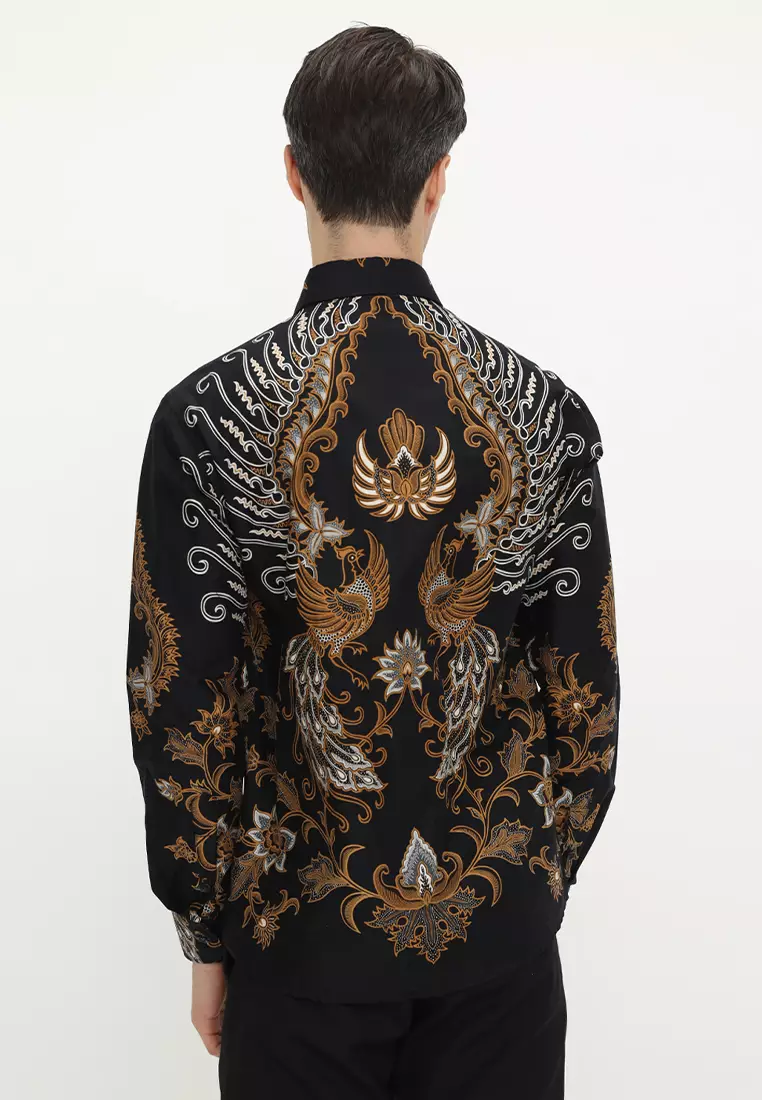 Kemeja Batik Pria Slimfit Pakubuwana - Black