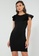 Ashley Collection black Frill Sleeves Bodycon Dress B545AAAC3E862CGS_1