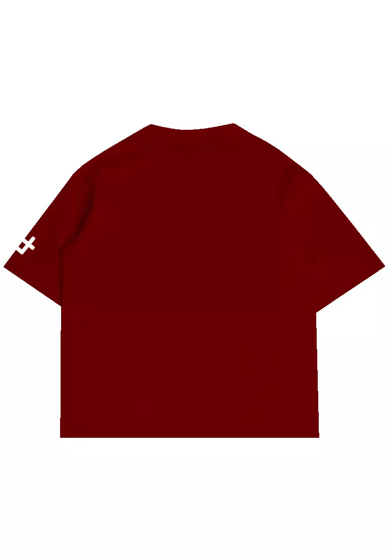 MTN84 kaos oversize distro cowok leher crew tebal abu grey scuba thirdday logo arm abu