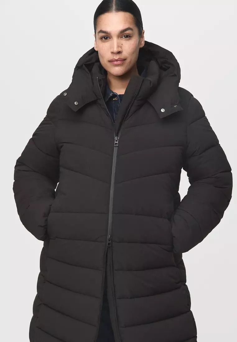 Midi Quilted Anorak with Hood