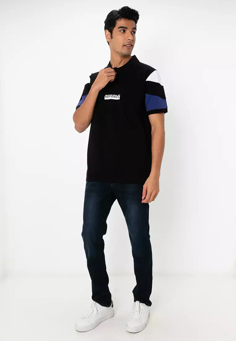 Republic Chic Sleeves Polo Shirt