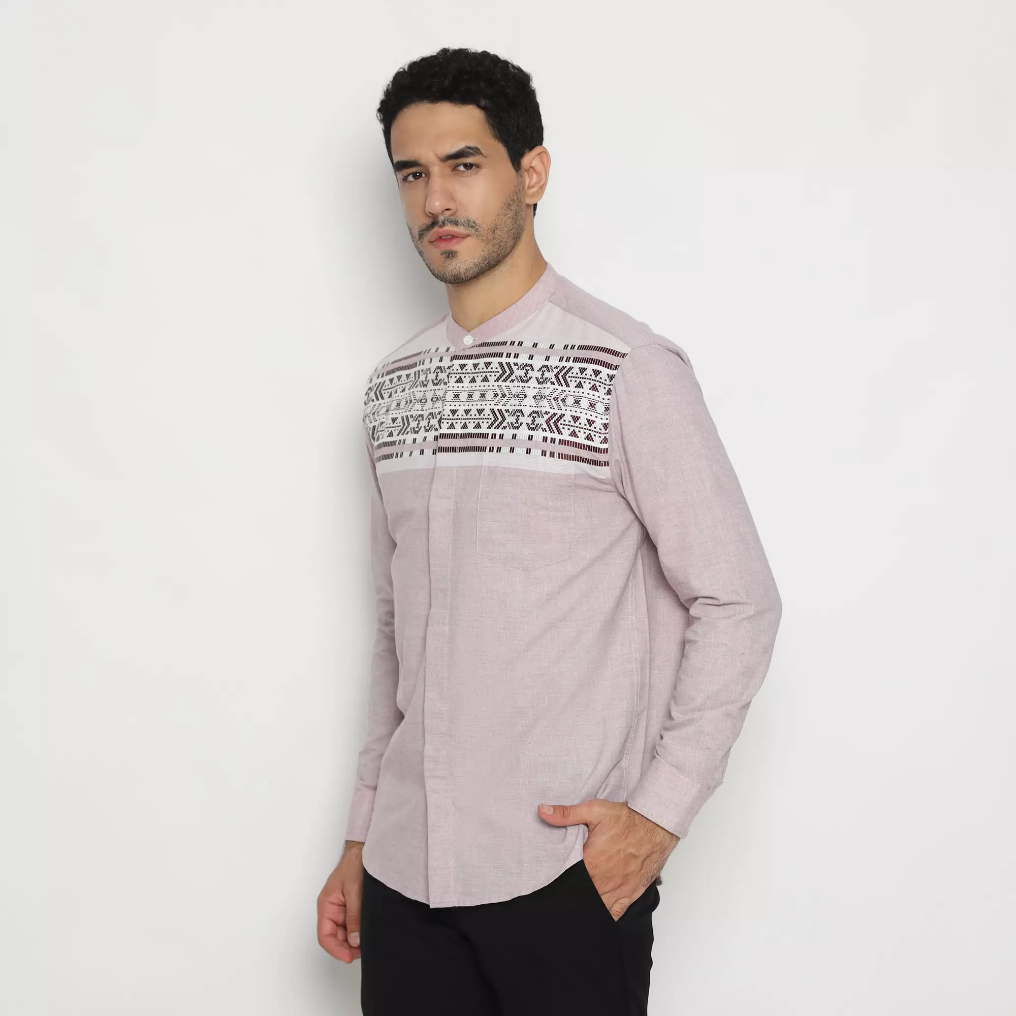 Platini Kemeja Koko Pria Lengan Panjang Katun 961265