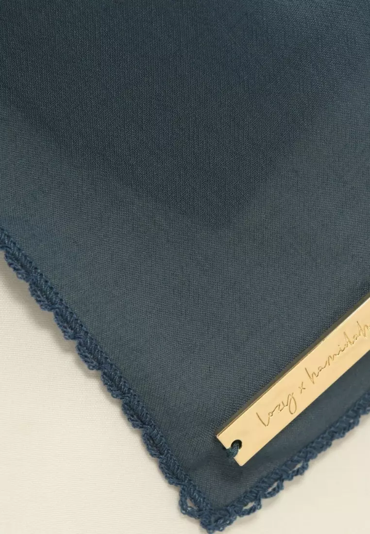 Embroidery Signature Shawl Denim