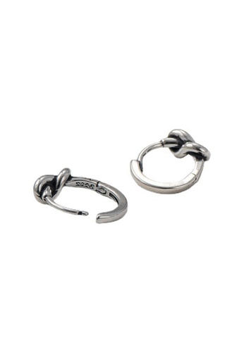 LYCKA silver LPP5081 S925 Silver Tie-a-knot Stud Earrings EA4DCAC84EC383GS_1