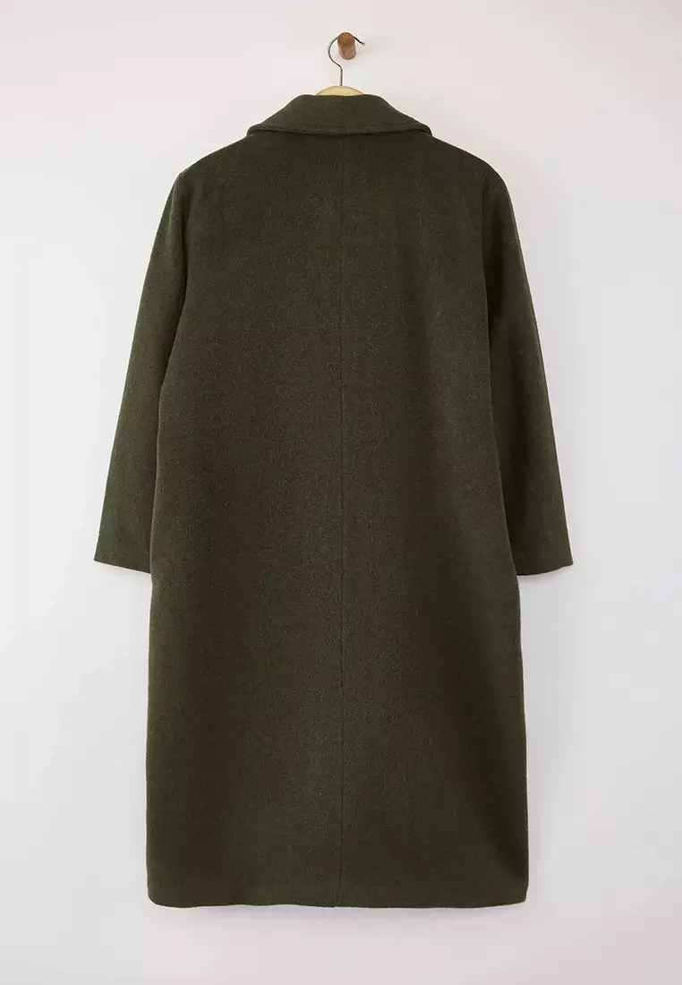 Khaki Oversize Large Size Coat Tbbaw23Kb00002