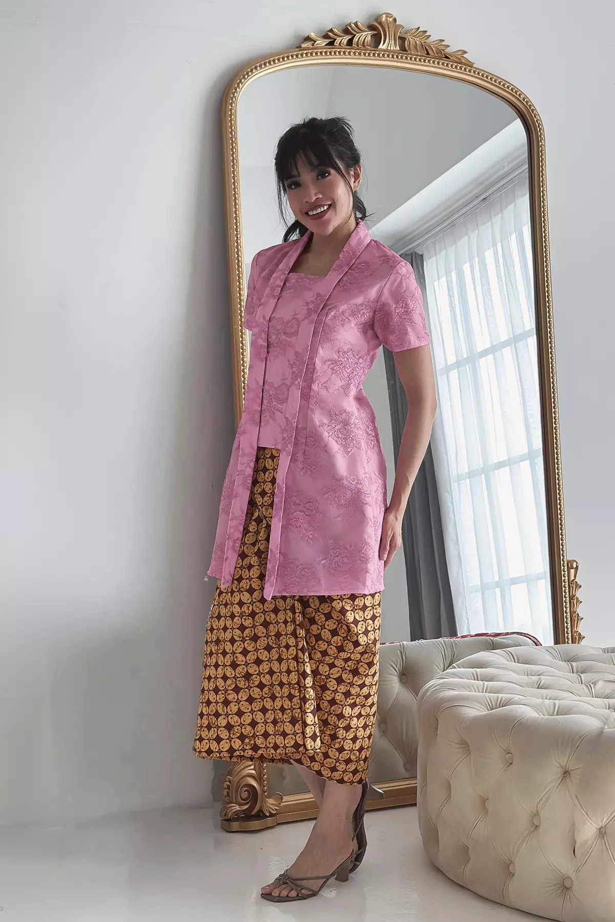 Chandani Dusty Pink Kebaya Panjang