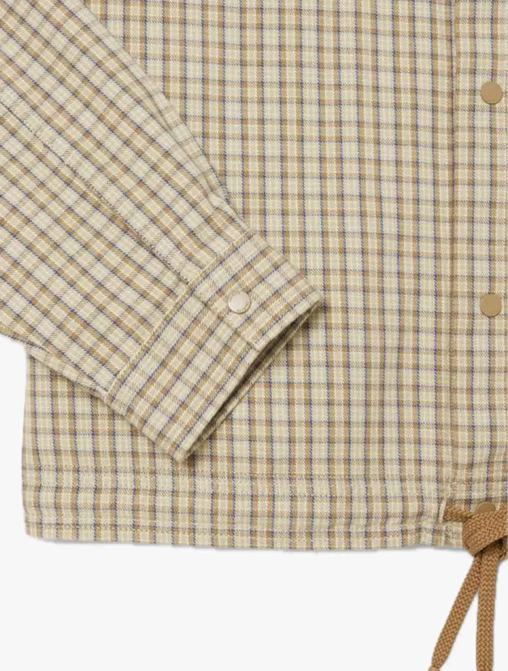 Oversized Heavy Cotton Plaid Overshirt - Brown