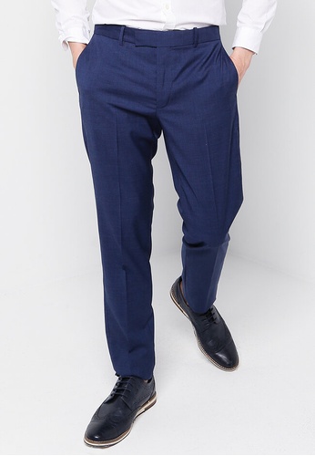 MANGO Man blue Slim Fit Virgin Wool Suit Trousers 5BDB0AA769B57BGS_1