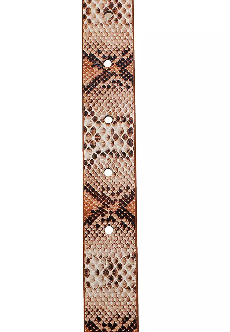 Fern Belt Gesper Ikat Pinggang Wanita Classic Comfortable Motif Snake Material Kulit Leather ORIGINAL - Multycolor