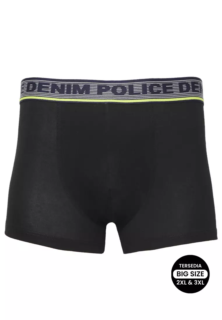 POLICE Celana Dalam Boxer Cotton Spandex Premium Pria Big Size