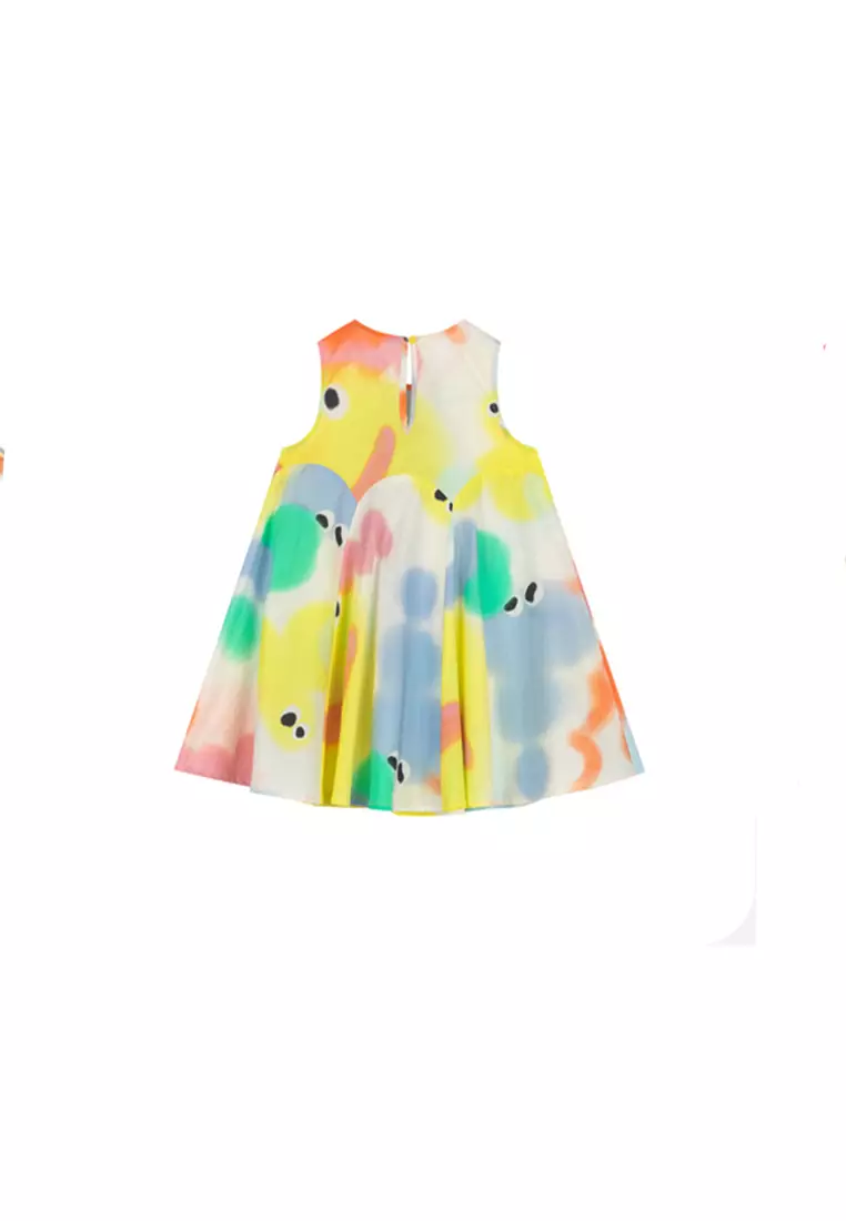 Allover Multicolour Printed Sleeveless Dress