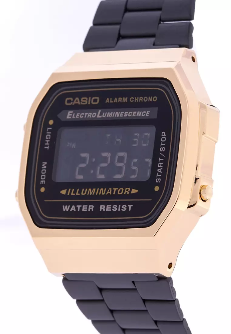 Casio a168wegb digital sales bracelet watch in black