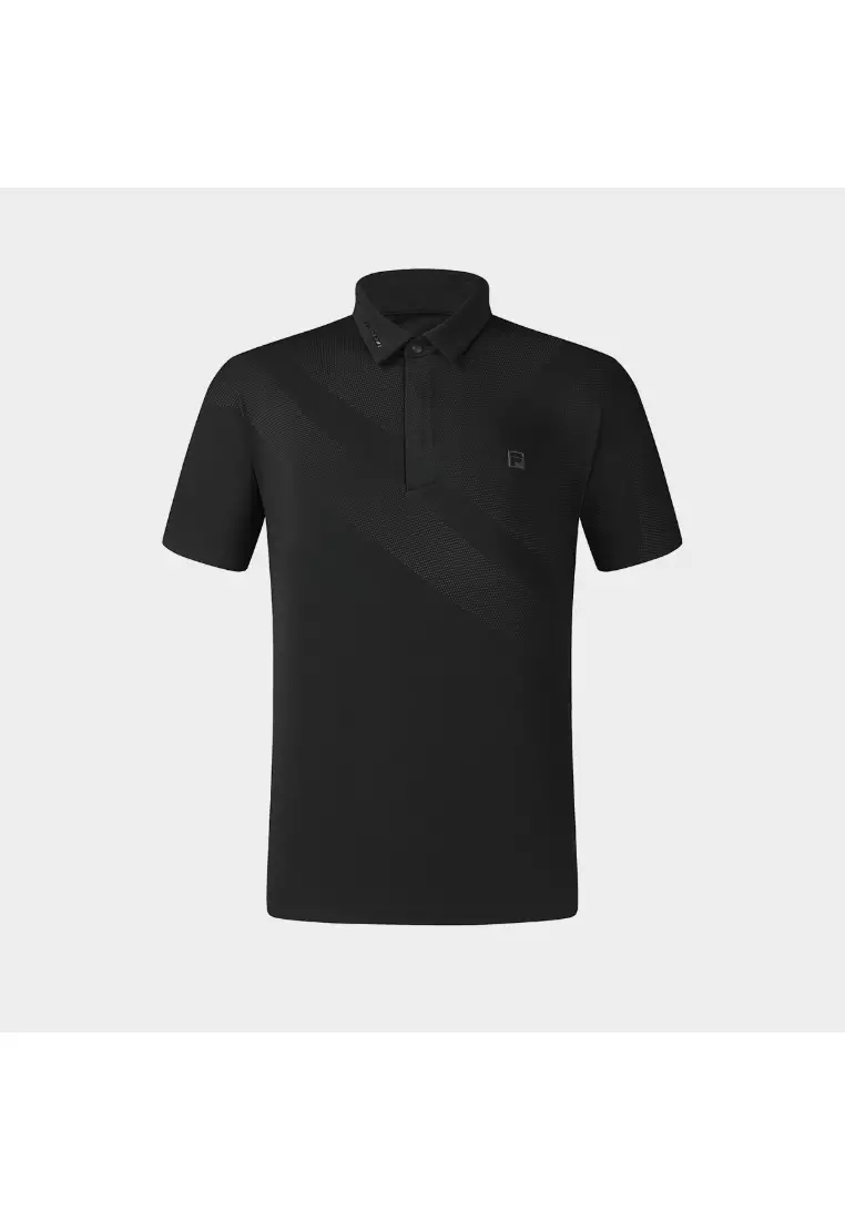 FILA CORE ATHLETICS GOLF MODERN FUSHION Men Polo T-shirt (Black / Green)