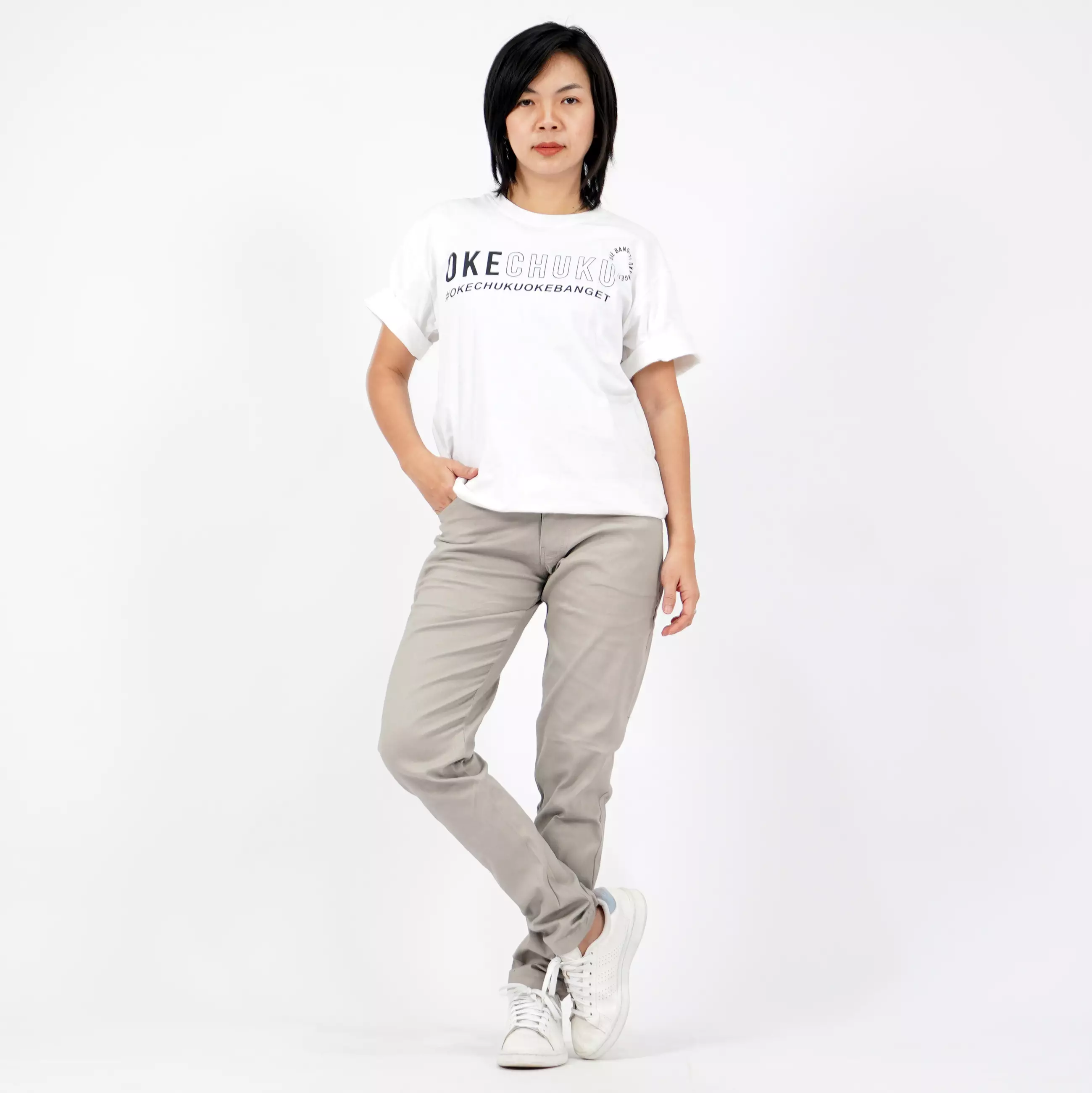 OKECHUKU Jey Celana Kerja Wanita Baggy Pants Celana Panjang Wanita