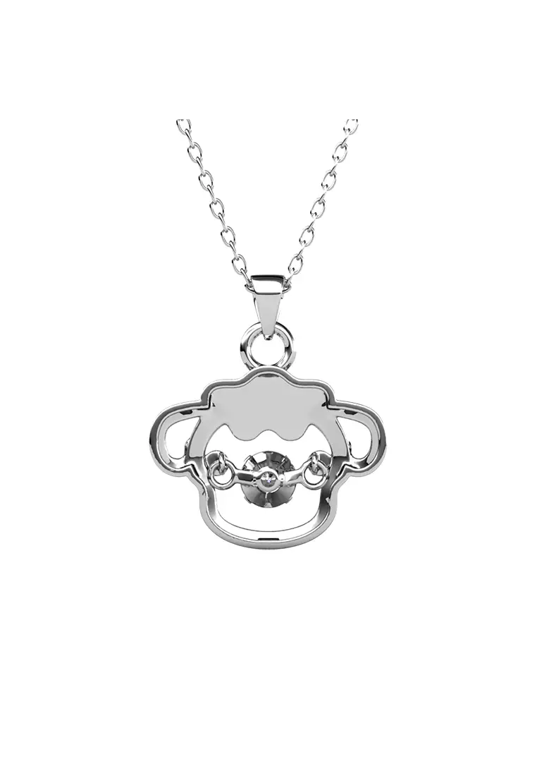 Dancing Shio Pendant Goat ( Kambing )- Kalung Crystal Swarovski by Her Jewellery