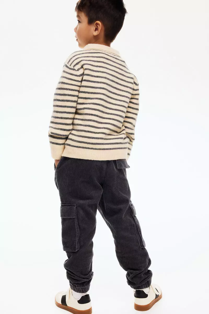 Corduroy cargo joggers