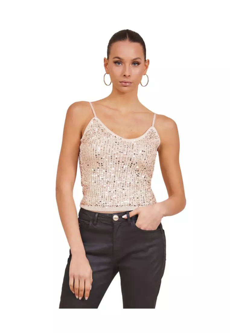 White shop glitter sweater