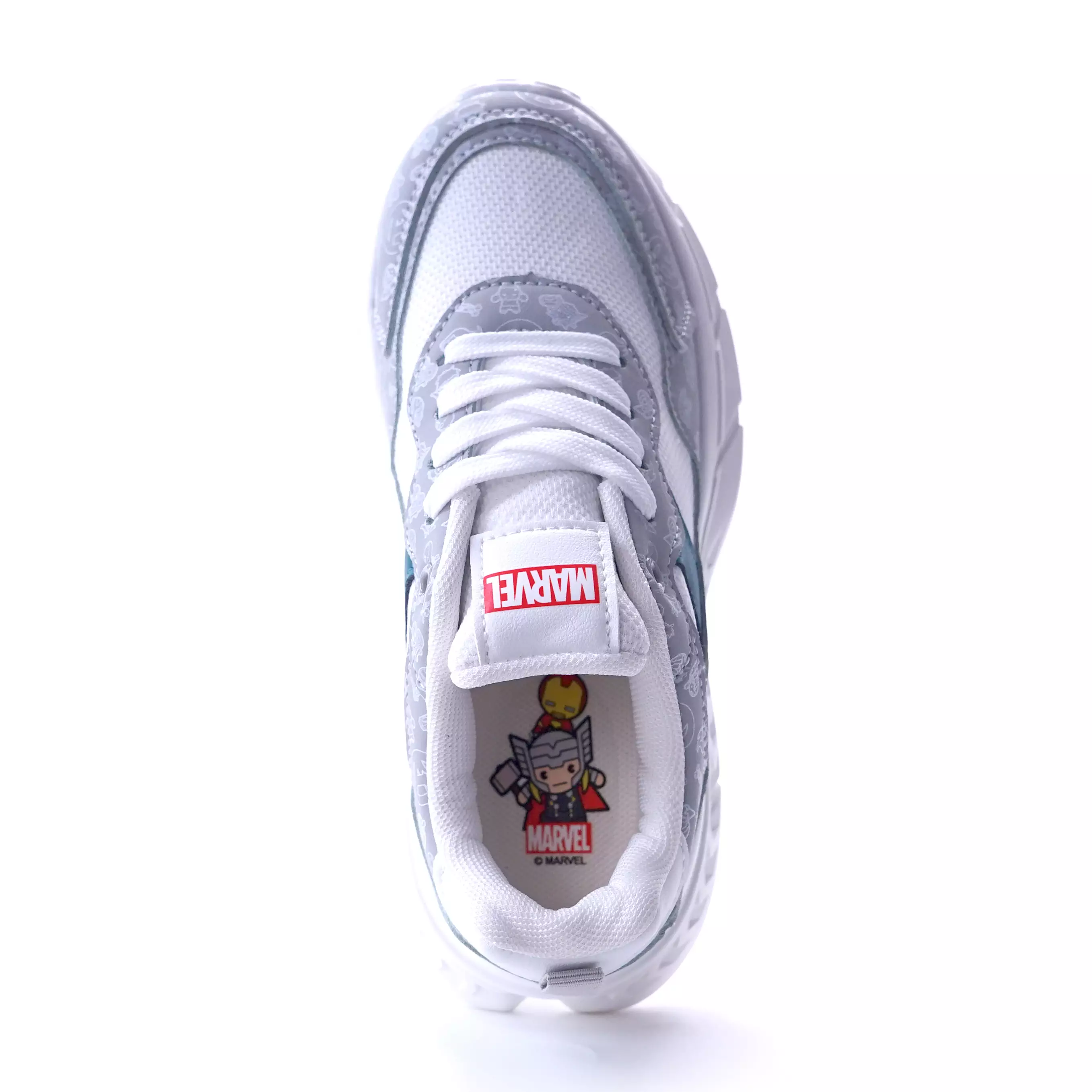 AVANGERS - SEPATU ANAK LAKI TANGGUNG CH340406LT - PUTIH/ABU MUDA