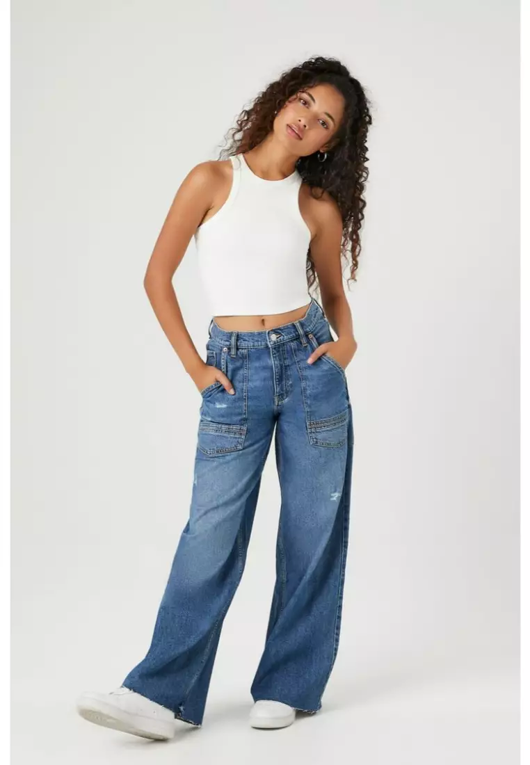 Forever 21 low rise jeans top