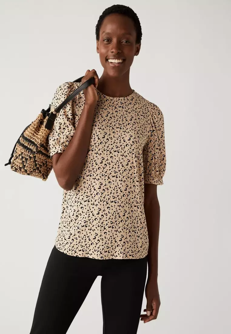Short puff sleeve blouse online